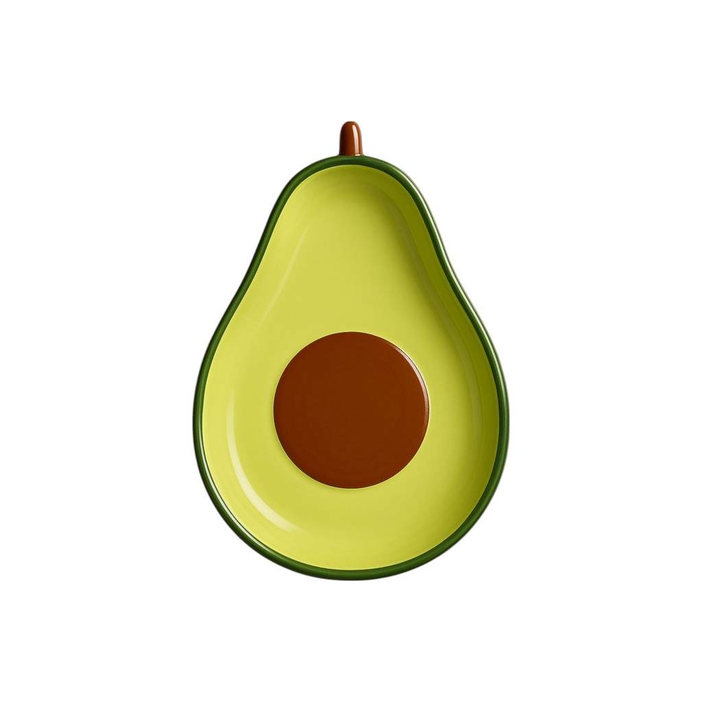 Prato em formato de Abacate de Porcelana 16,5cm. em Oferta na Shopee