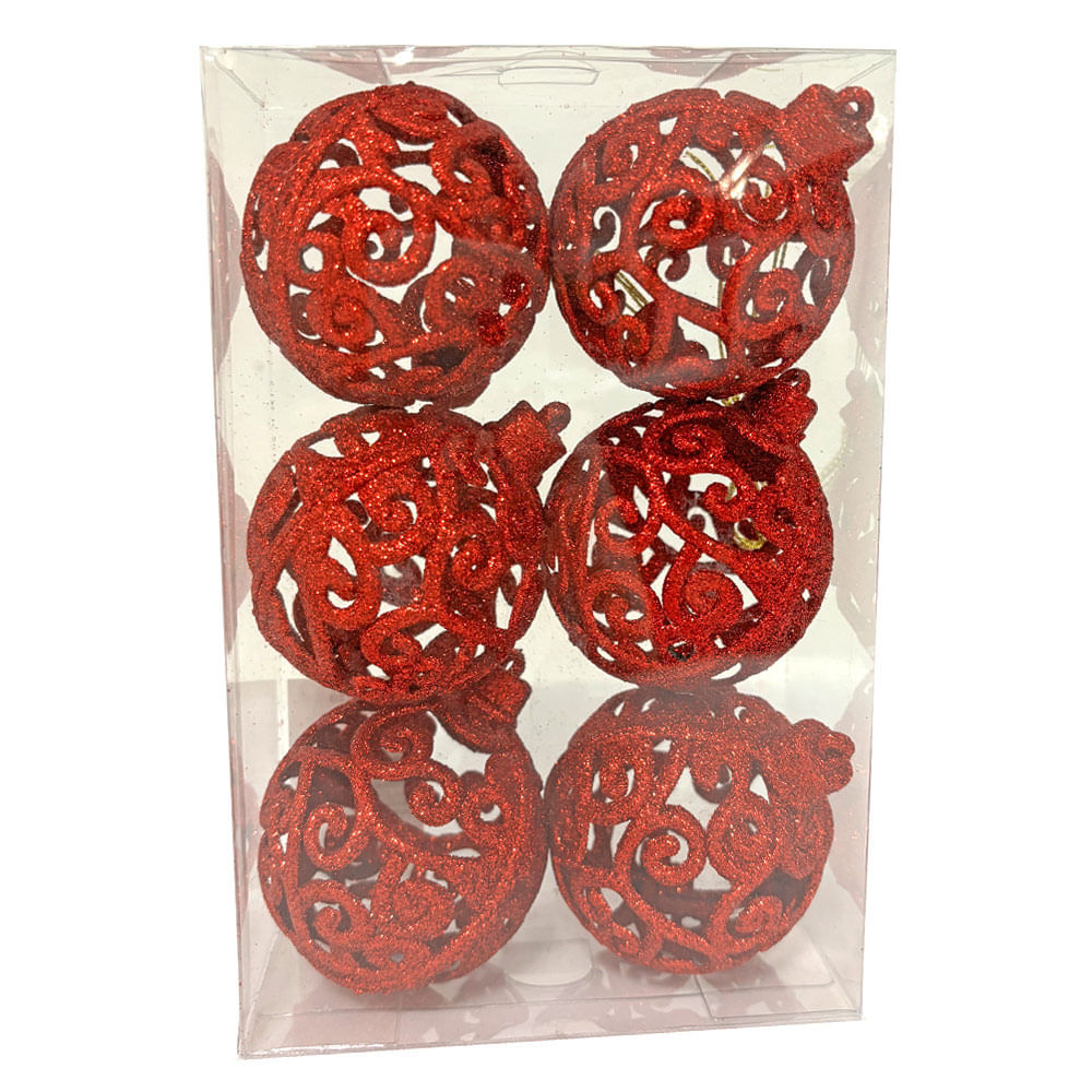 Kit Bola Arabesco Natal 6cm c 6 CV244460 Cazza Vm em Oferta na Shopee