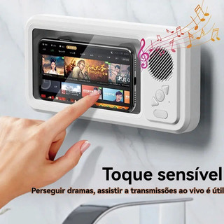 Capa De Telefone À Prova D'água Para Banheiro , Com Alto-Falante Bluetooth , Suporte De P…