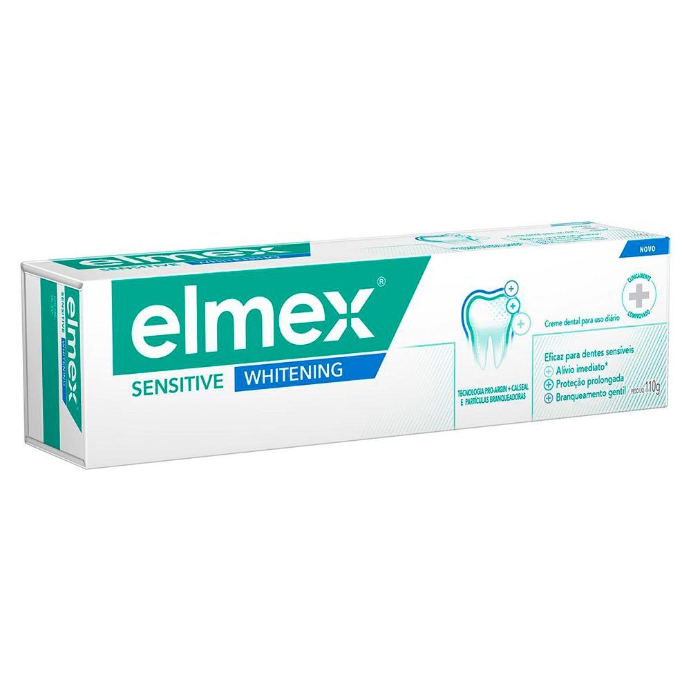 Creme Dental Elmex Sensitive Whitening 110g em Oferta na Shopee