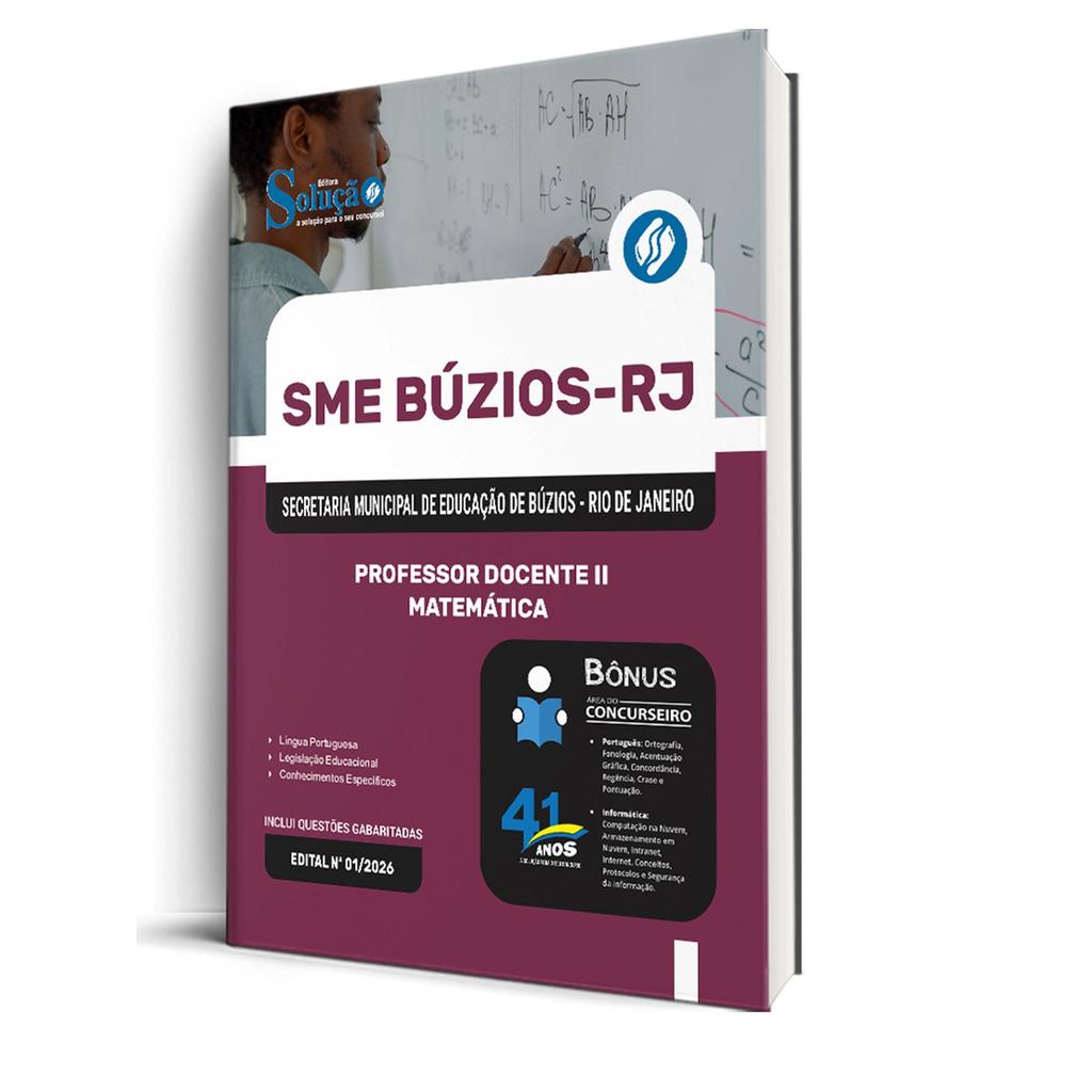 Apostila Prefeitura de Armação dos Búzios-RJ  - Professor Docente II - Matemática