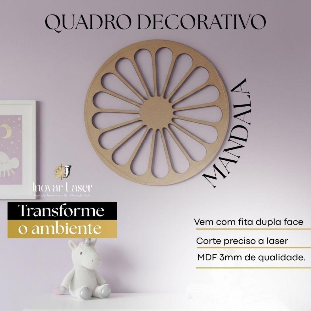 Imagem KIT 3 e 5 MANDALA RODA CIGANA MDF QUADRO DECORATIVO