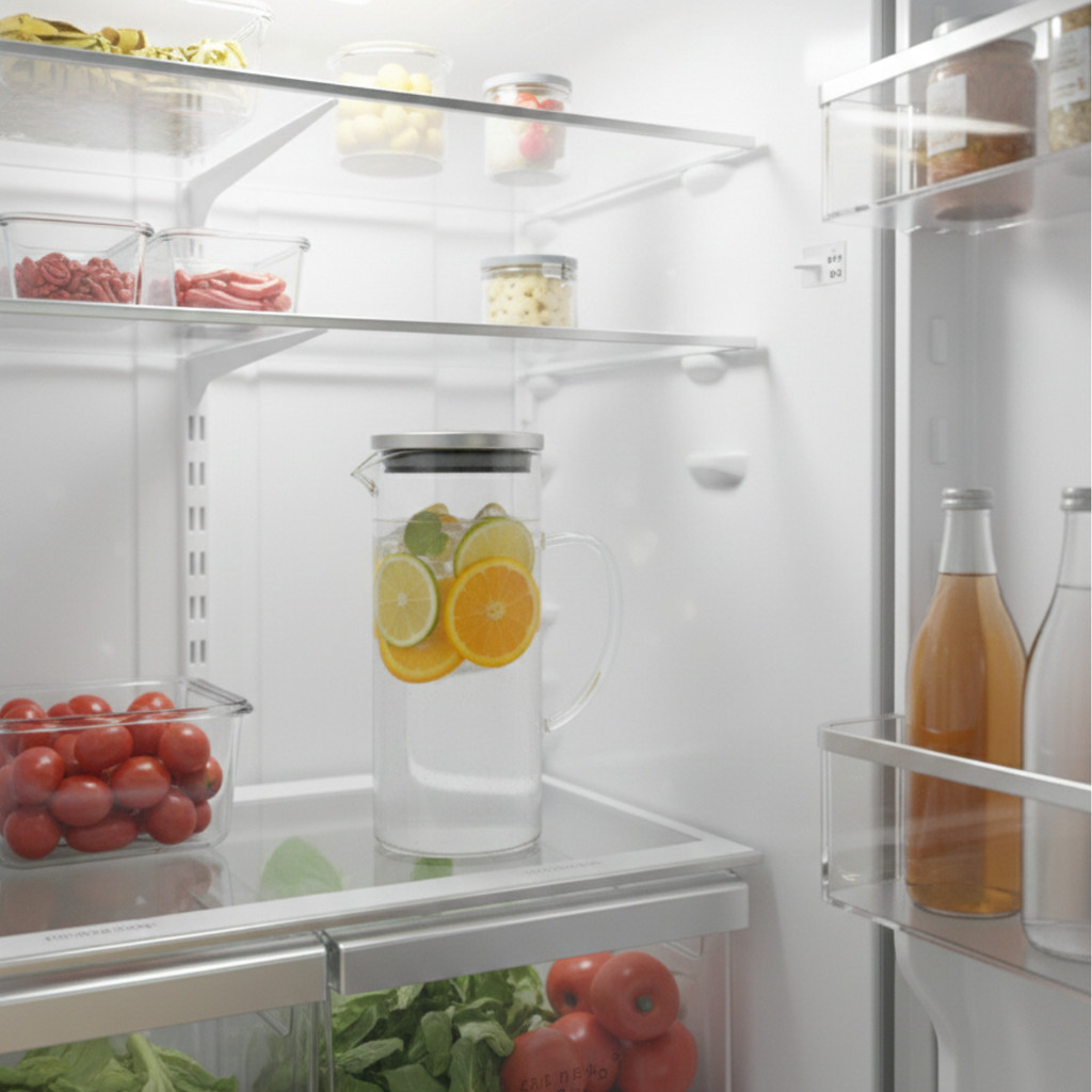 Jarra Vidro Borossilicato 1.1L Tampa Inox Resistente · foto 2