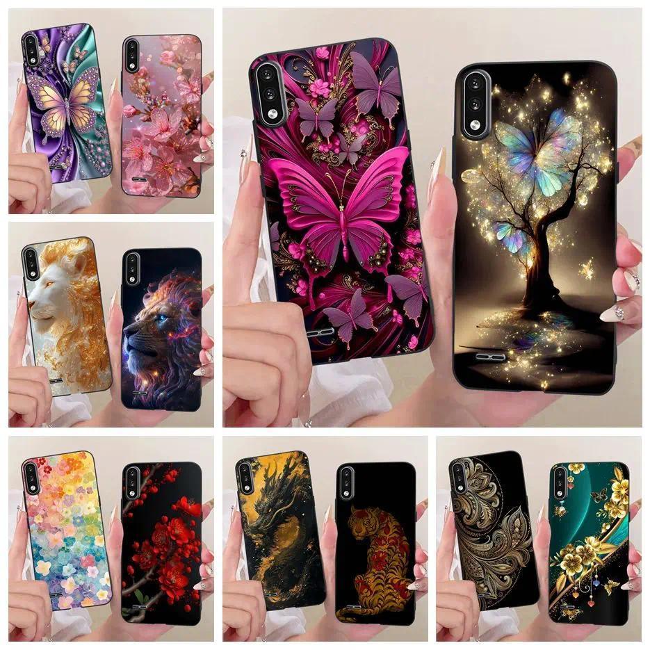 Para LG K22 Caso LM-K200 LMK200B Luxo Borboleta Árvore Pintada Capa De Telefone De Silicone Macio K 22 LGK22 Embalagem P