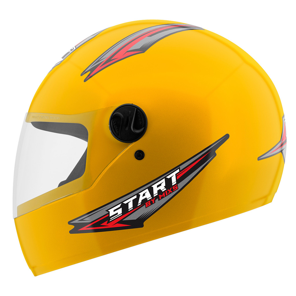 Capacete Moto Fechado Integral Masculino Feminino Mixs Start Viseira Cristal