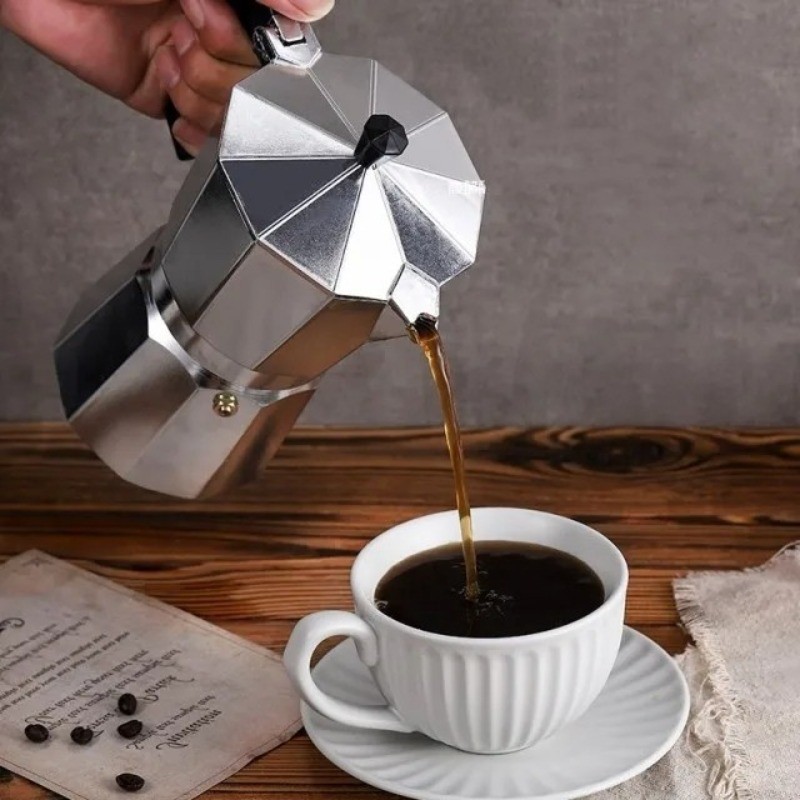 Cafeteira Italiana Moka Alumínio Café Puro Vários Tamanhos 3, 6 e 9 xícaras superloja