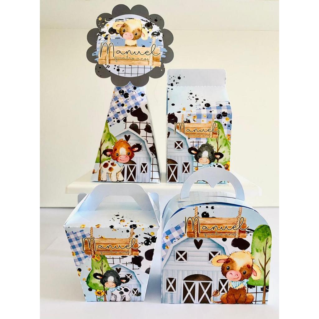 Kit Personalizados FAZENDINHA AZUL PEGUE E MONTE  Lembrancinhas para festa/Aniversário