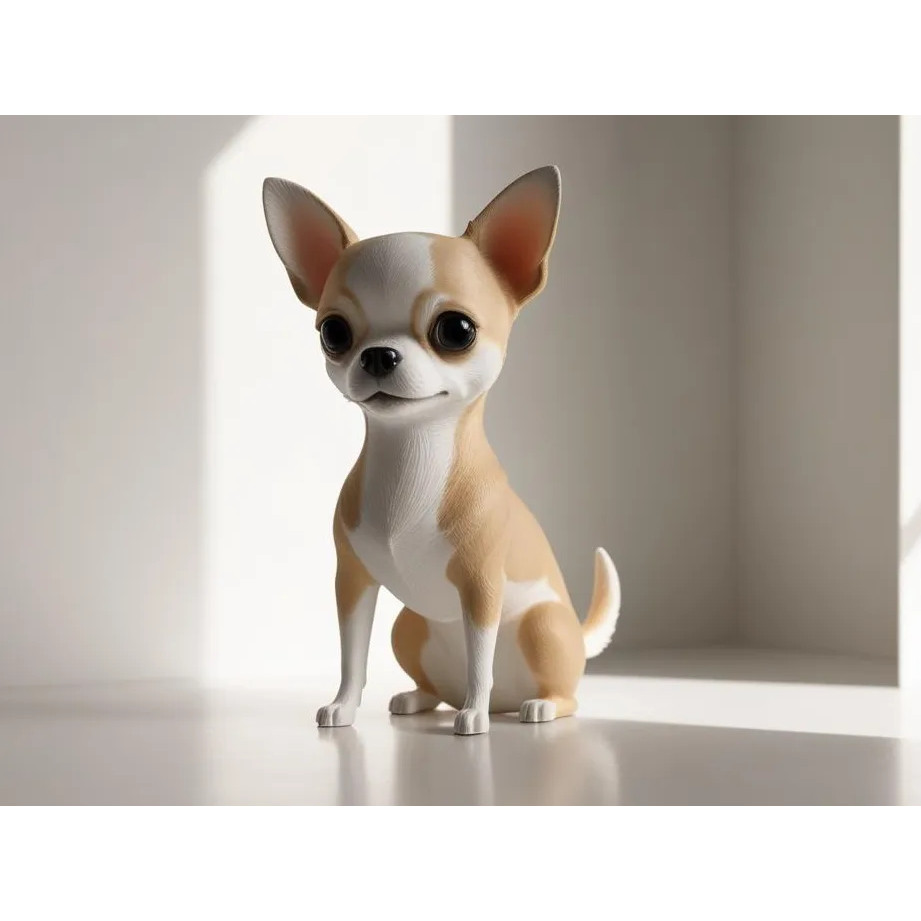 Estatueta Chihuahua Réplica 12cm Em Plástico