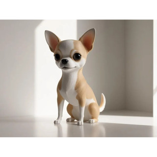 Estatueta Chihuahua Réplica 12cm Em Plástico