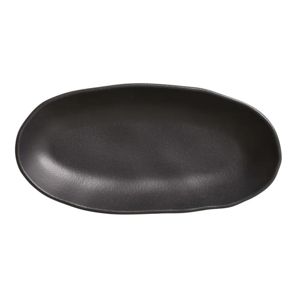 Travessa Oval Funda Orgânico Preto Matte 650ml Porto Brasil