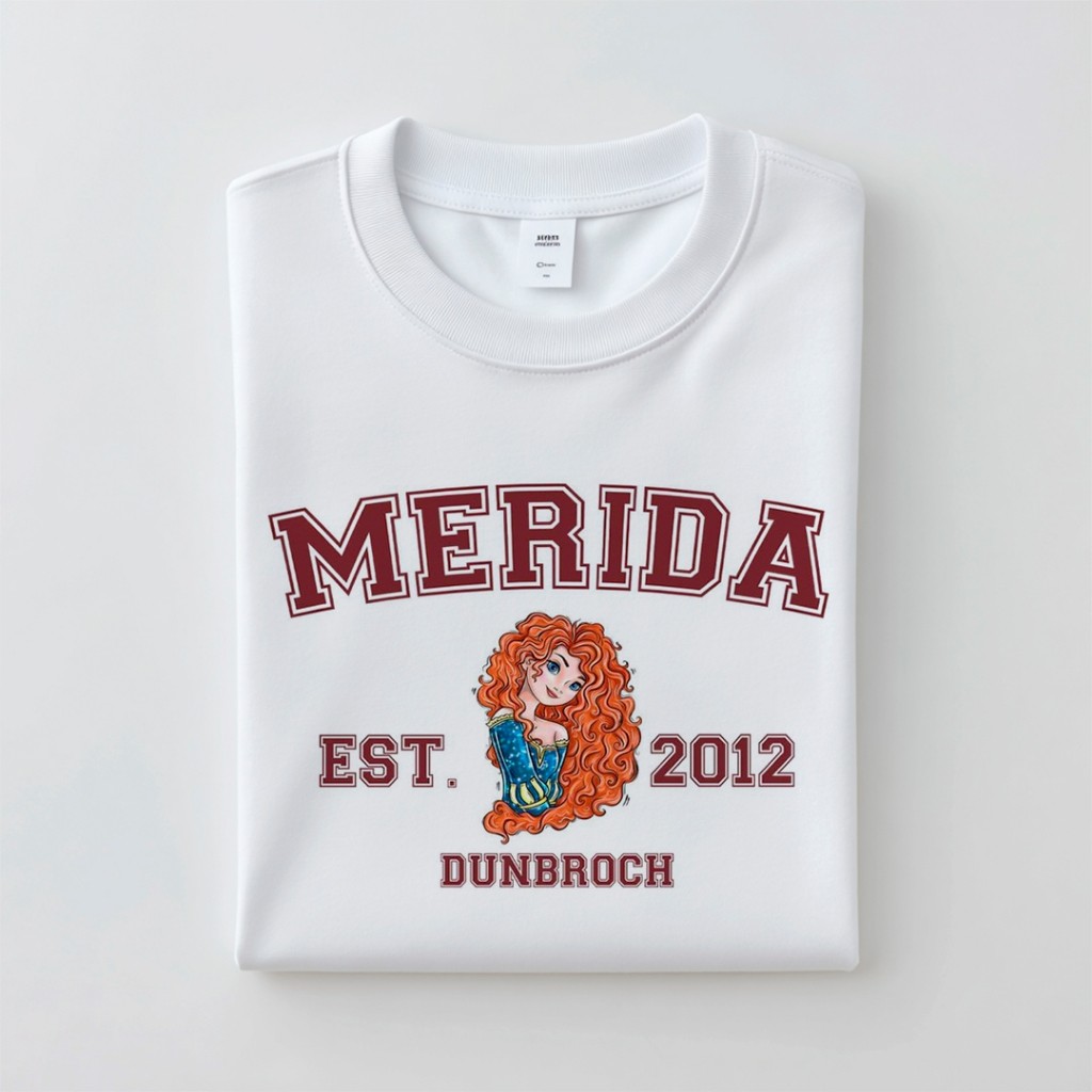 Camiseta Princesa Merida Valente Disney Pixar Camisa Estampada Baby Look Presente Criativo