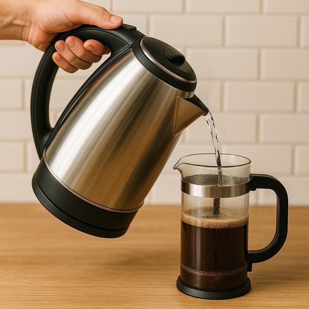 Chaleira Elétrica Desligamento Automático Base 360 Inox Potente