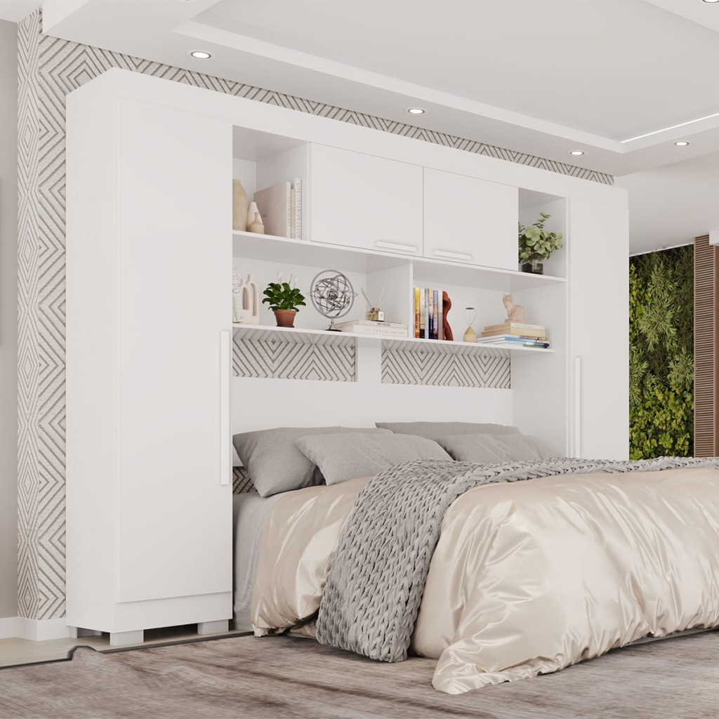 Guarda-Roupa Casal Modulado Odin Premium com Pés 4 Portas - Pnr Móveis