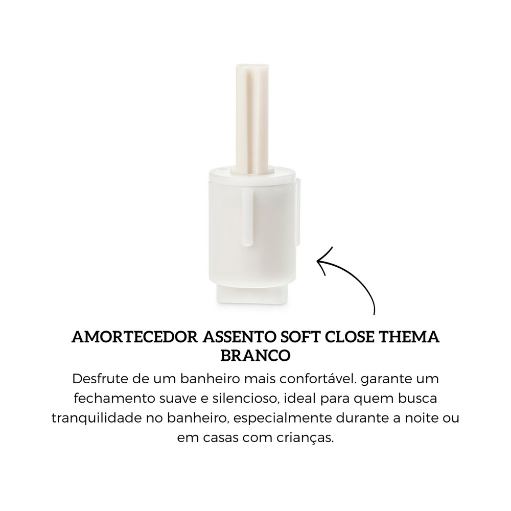 Amortecedor Assento Soft Close Thema Branco Celite — imagem 2 de 2