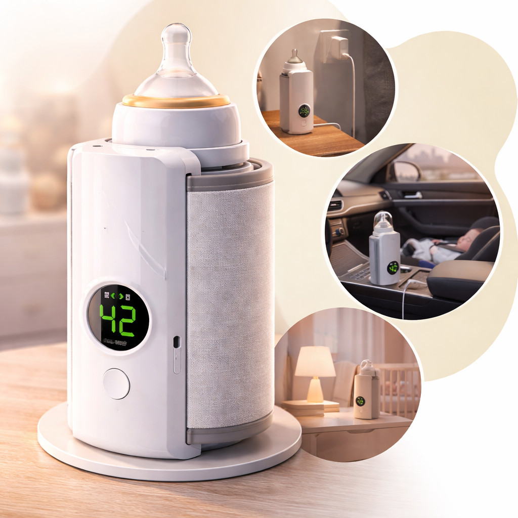 Aquecedor Térmico De Mamadeira Para Leite Sem Fio Digital Portátil Controle De Temperatura USB Inteligente Bivolt Oferta