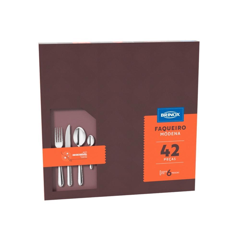 Faqueiro 42 Peças Módena 519/118Inox - Brinox Faqueiro 42 Peças Módena 519/118Inox - Brinox
