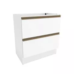 Balcão 2 Gavetas Kappesberg Celeste 100% MDF Branco 80cm