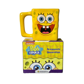 Caneca 3D Formato Bob Esponja 450ml Cerâmica - Zona Criativa em Oferta na Shopee