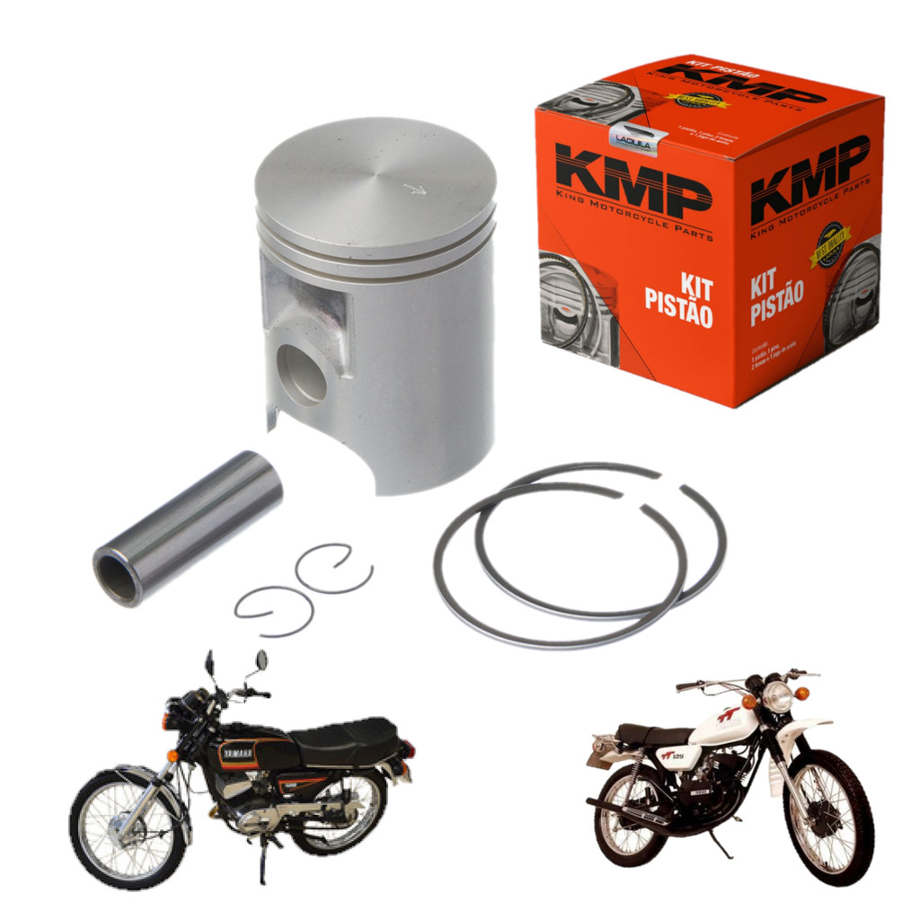 Kit Pistão Anéis Yamaha Rx Tt 125 Std 0.25 0.50 0.75 1.00 1.25 Kmp Moto