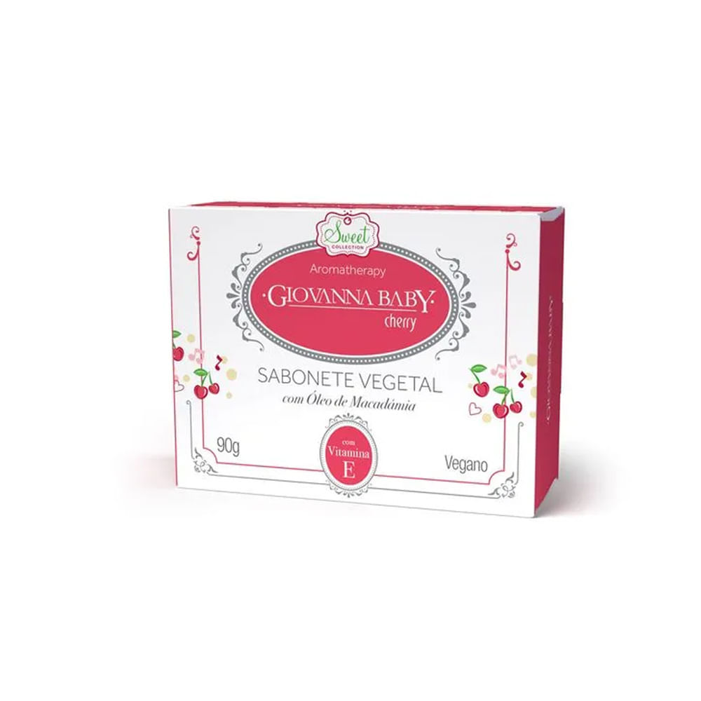 Sabonete Vegetal Giovanna Baby Cherry 90g em Oferta na Shopee