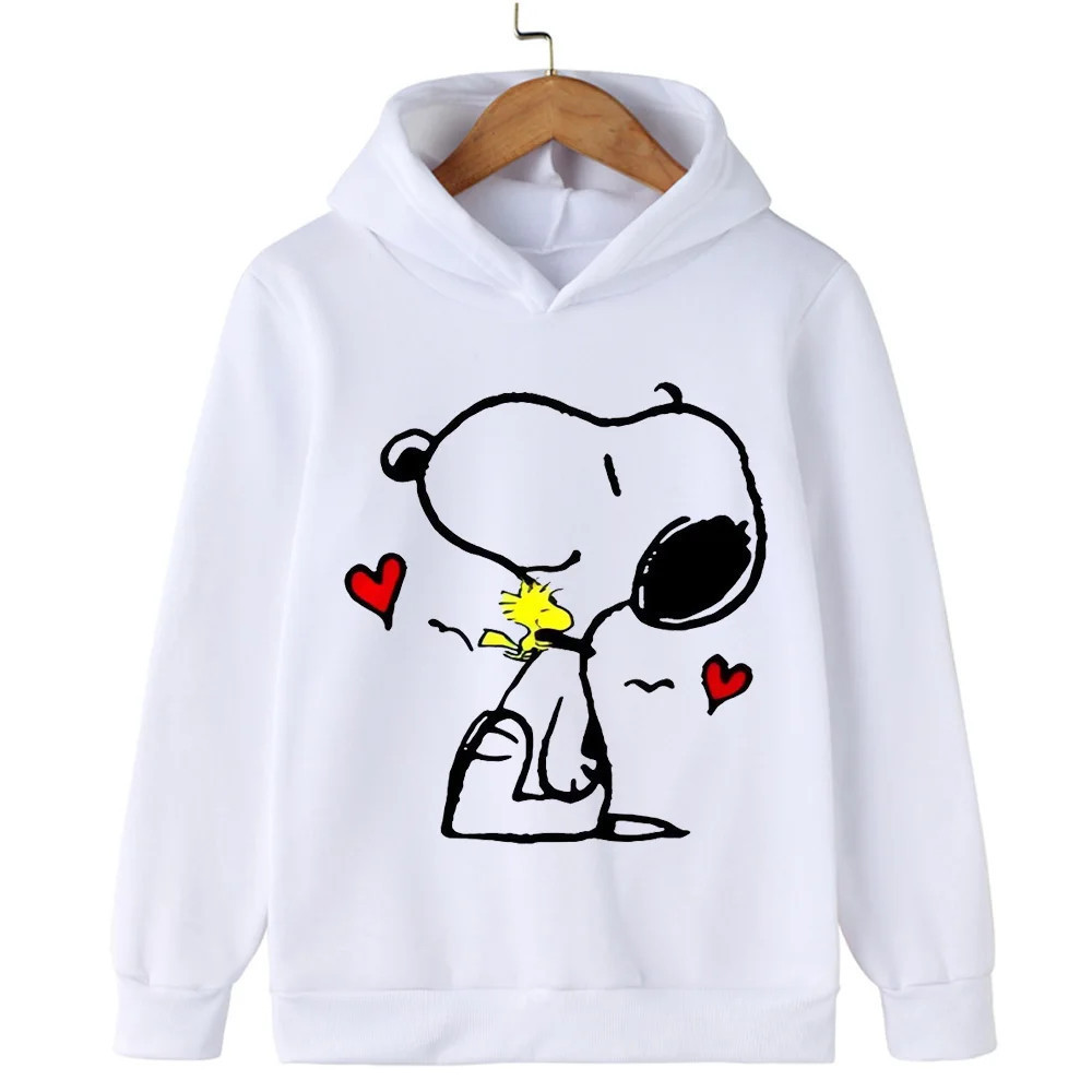 Moletom Canguru Capuz Snoopy Reativo Para Meninos Meninas Pulôver Desenho Animado Fofo Envio Rápido