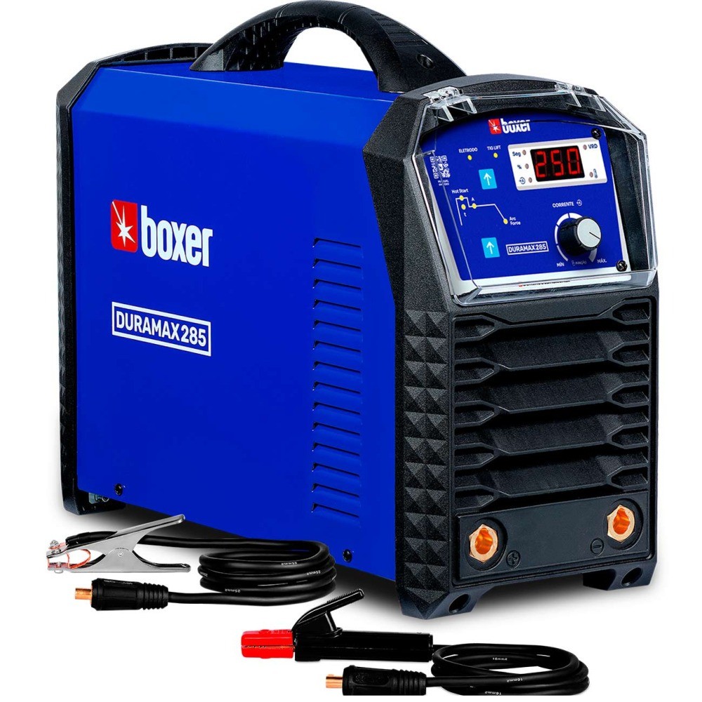 Inversora de solda 250 amperes para eletrodo revestido e tig - DURAMAX 285 - Boxer (220V) em Oferta na Shopee