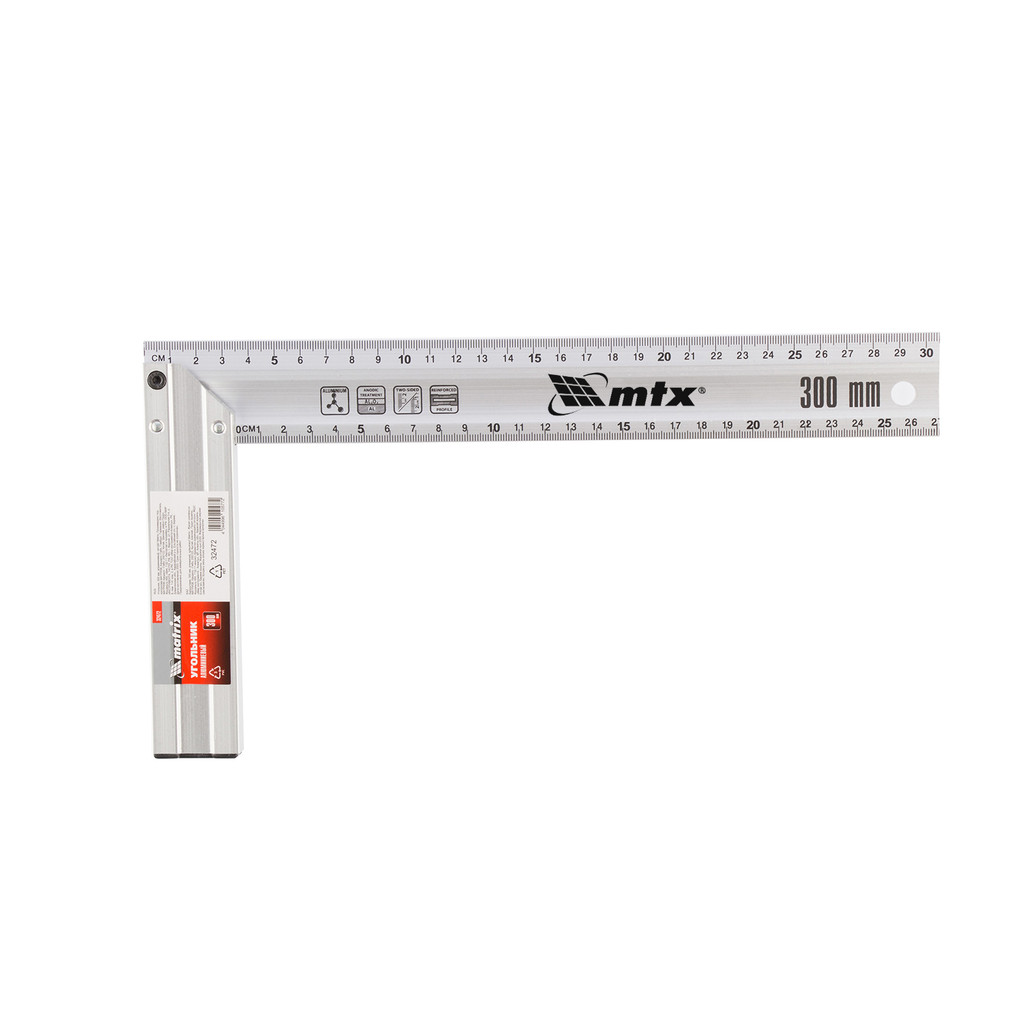 Esquadro Alumínio Fundido 12 Pol 300mm Reforçado 1 Peça MTX