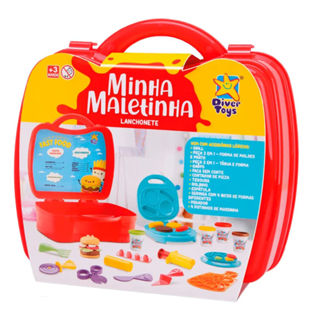 Massa de Modelar Divertoys Maleta Lanchonete com Acessórios em Oferta na Shopee