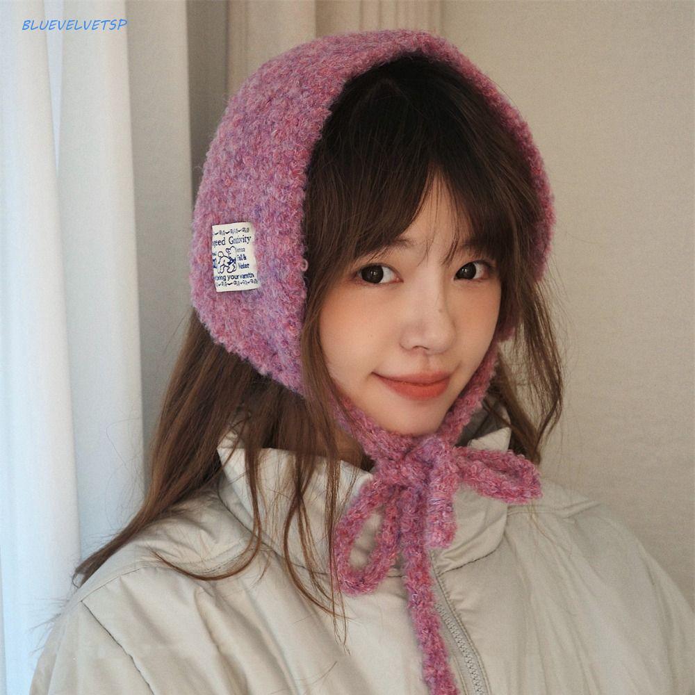 Protetores De Orelha Com Tiras De Lã BLUEVELVETSP , Capas De Ouvido De Malha À Prova De Vento Estilo Coreano , Quentes G