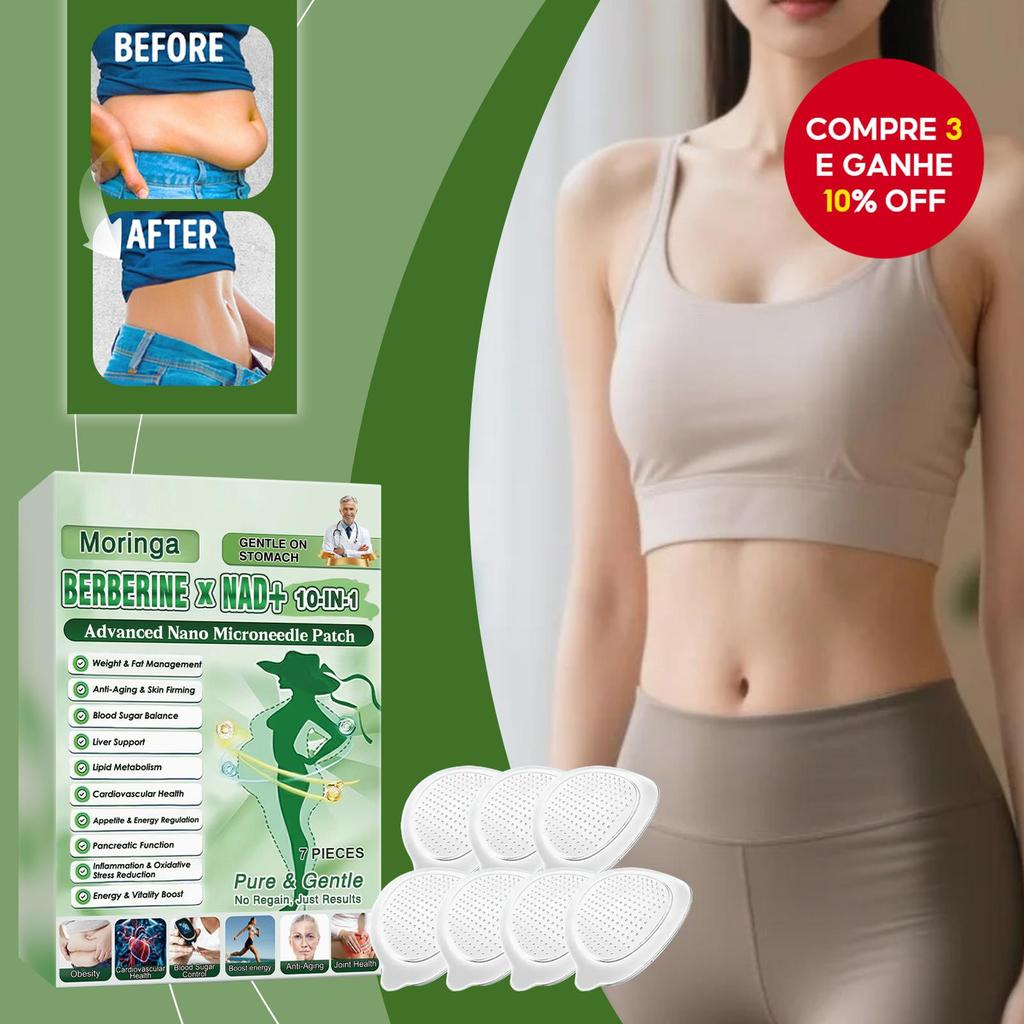  Moringa Body Care Patch 7 unidades | Infundido com Coenzima Q10, Resveratrol e Extratos Vegetais para a Pele