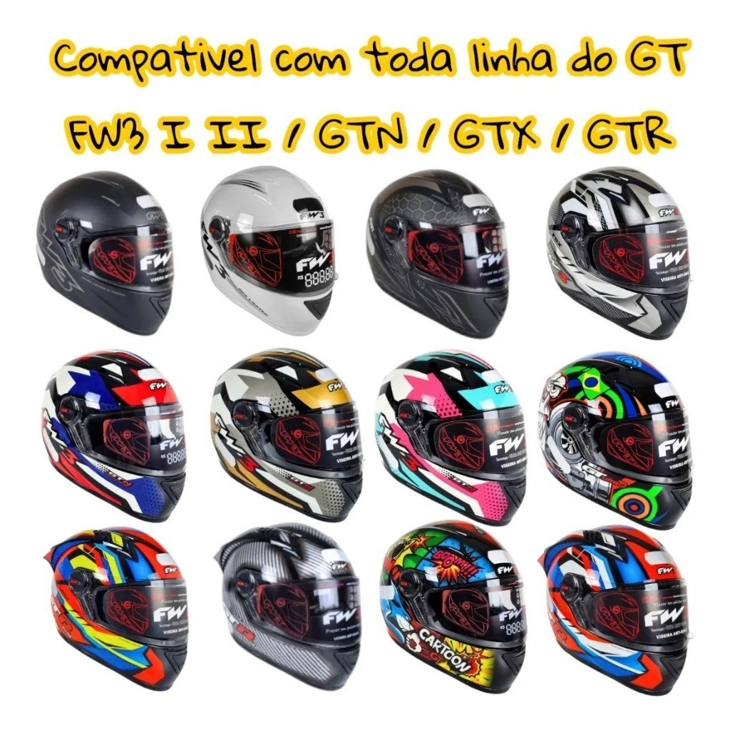 Viseira Capacete Ls2 Ff 358 Fw3 Gt Gtx Gtr Fechado Camaleão — imagem 2 de 2