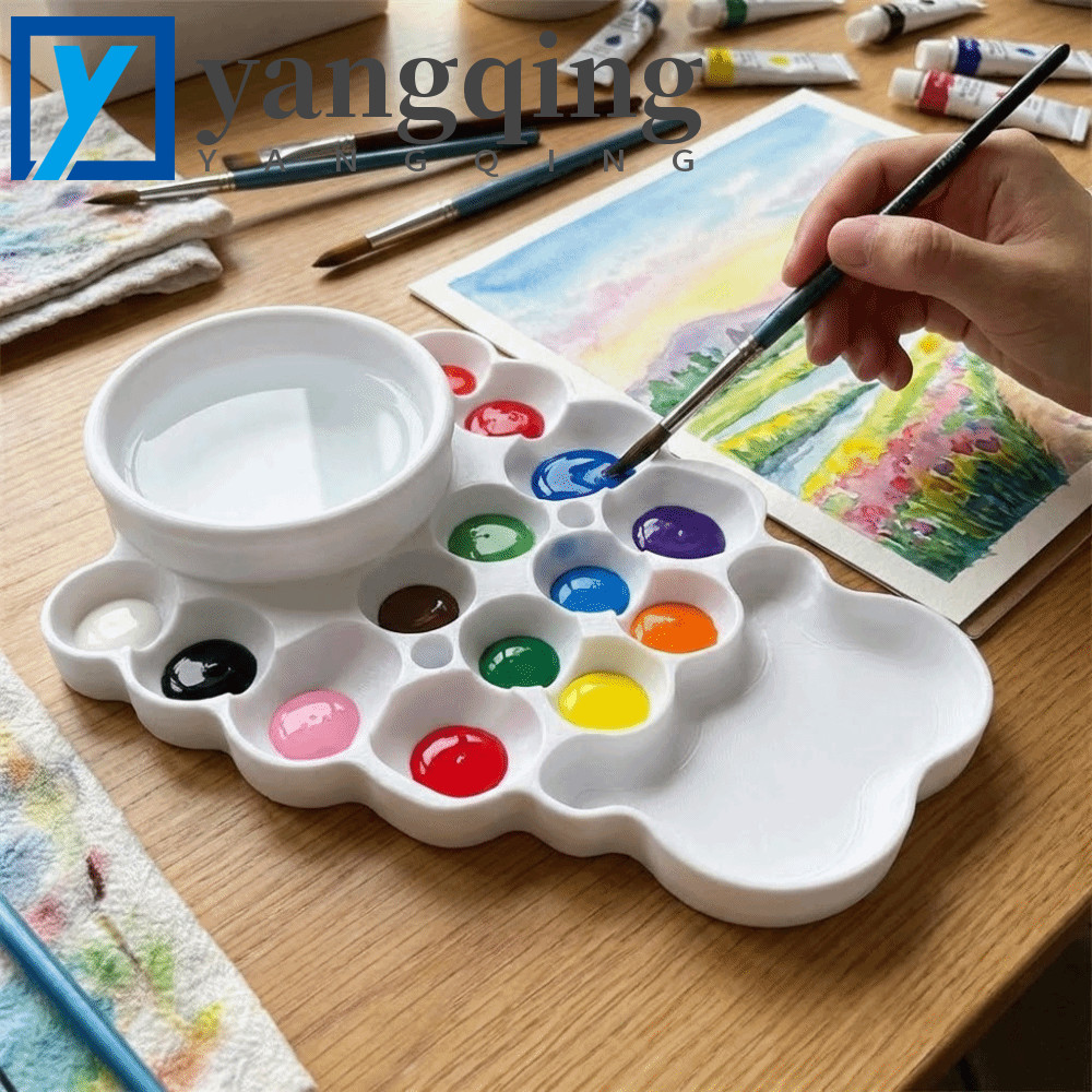Bandeja De Pintura Em Aquarela YANGQING , Paleta Reutilizável Criativa , Mistura De DIY Profissional