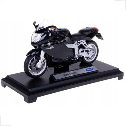 Miniatura Moto BMW K1200S Preta Escala 1:18 Welly em Oferta na Shopee
