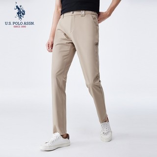 Uspoloassn American Poloassn Association Primavera Verão Masculino de Secagem Rápida Casual Calças de Perna Reta Stretch
