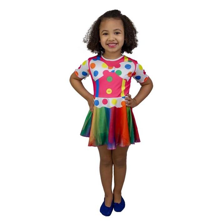 Fantasia Palhacinha Infantil Vestido de Carnaval
