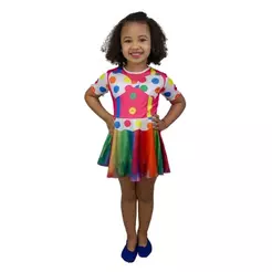 Fantasia Palhacinha Infantil Vestido de Carnaval