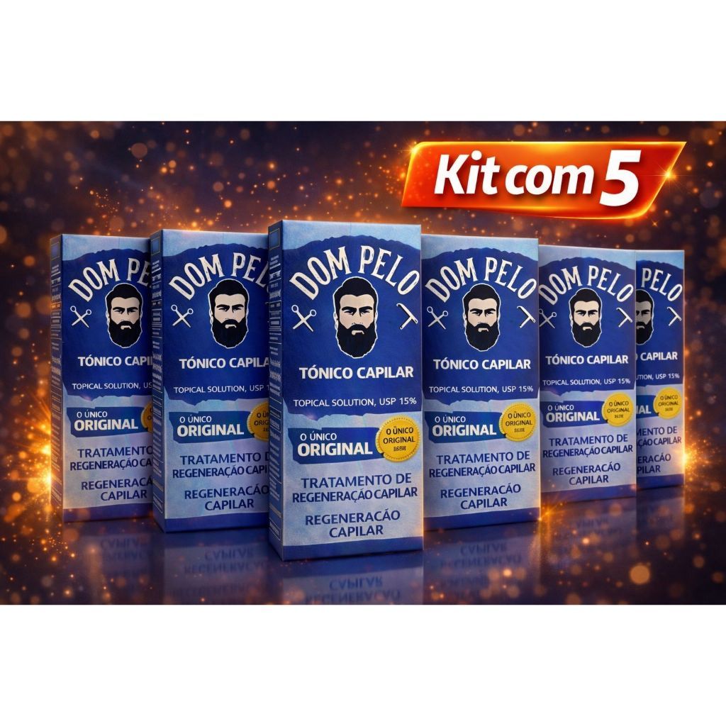 5 Loção  - 120 ml Cresce Barba Sobrancelha e Cabelo