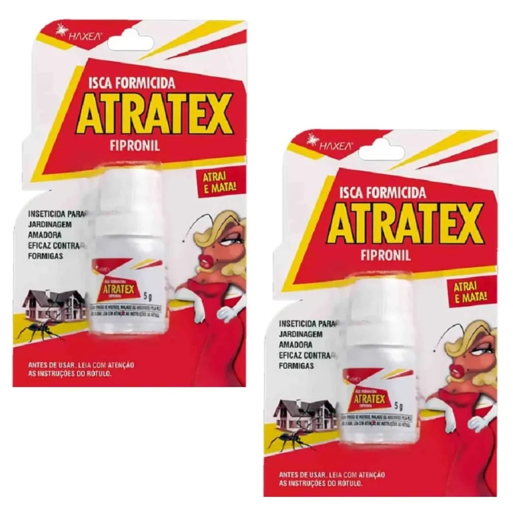 KIT 2un Atratex Isca Formicida Doceira 5g - Haxea