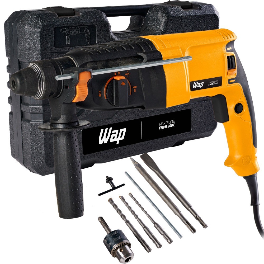 Martelete Perfurador Rompedor 900w Com Kit De Acessrios Wap