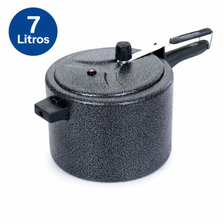 Panela de Pressão Preta 7L com Certificação Inmetro