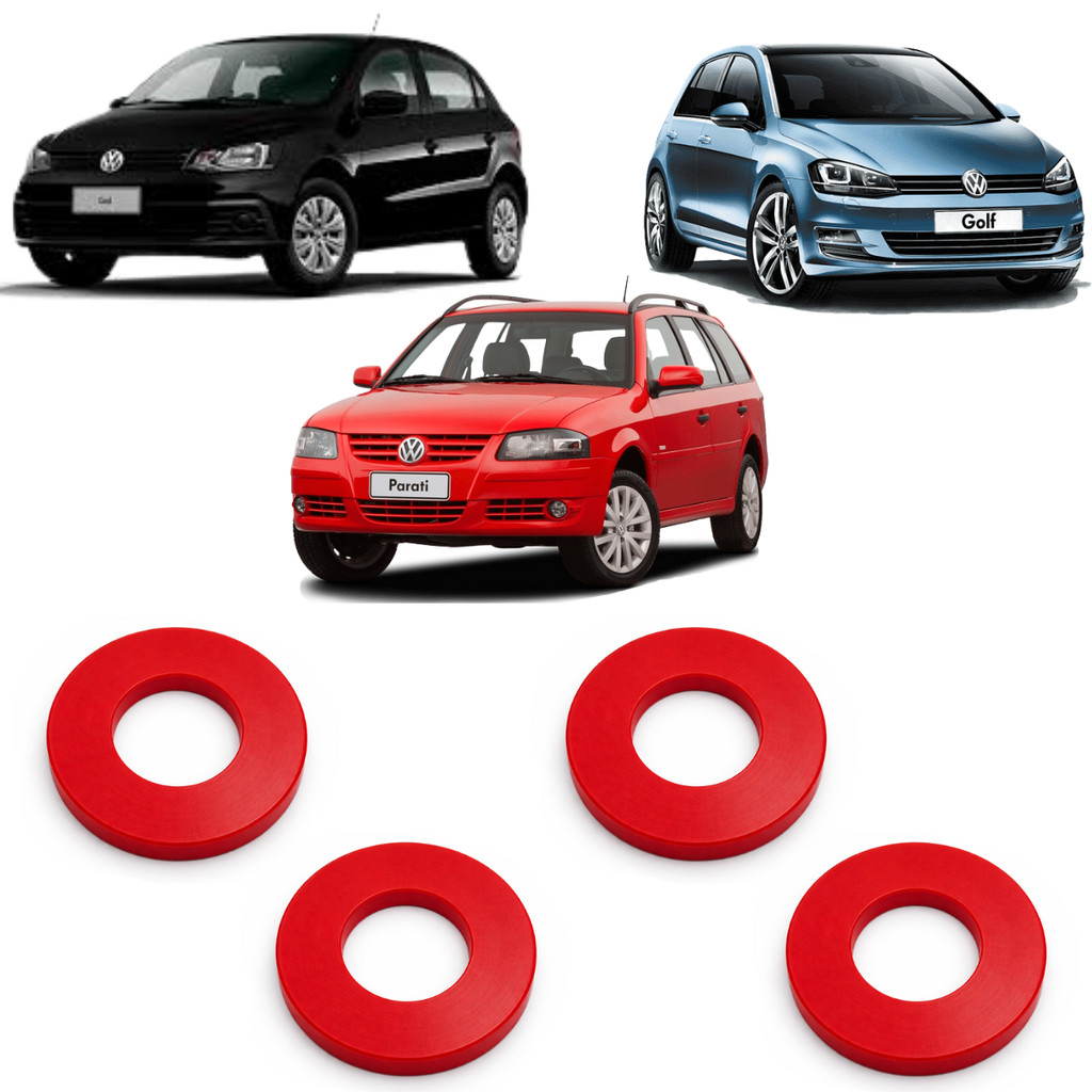 Par Arruela Torre Do Amortecedor P.U Bucha Reforçada Volkswagen Gol Golf Parati