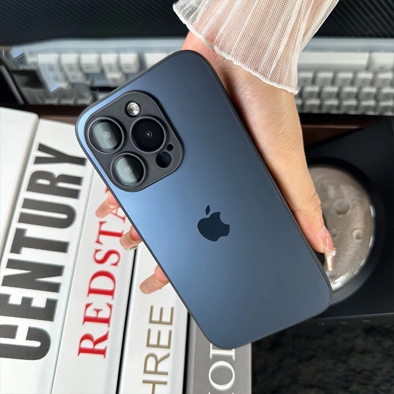 Capa Capinha Case De Vidro Fosco premium compativel IPHONE todos modelos 12 13 14 15 16 PRO E PROMAX em Oferta na Shopee