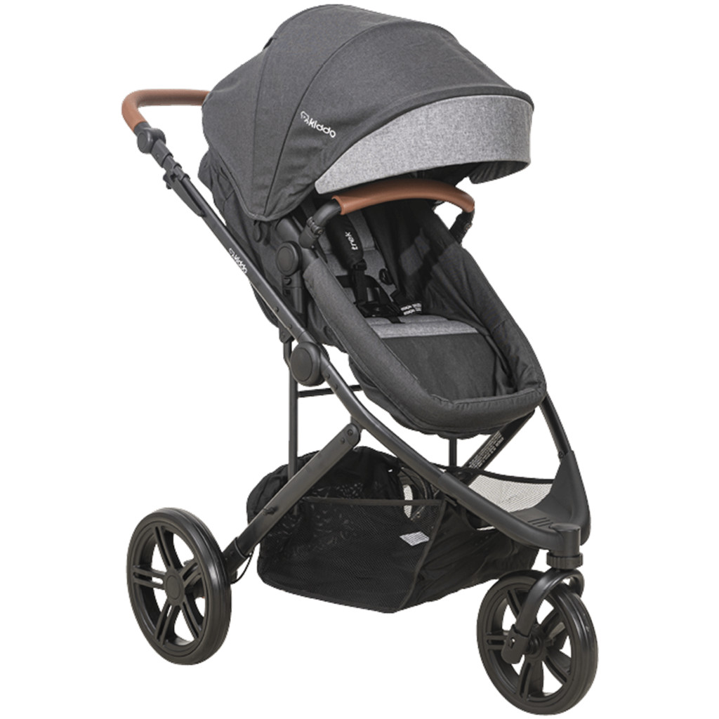 Carrinho de Bebe Passeio Moises Kiddo Trek Melange Grafite