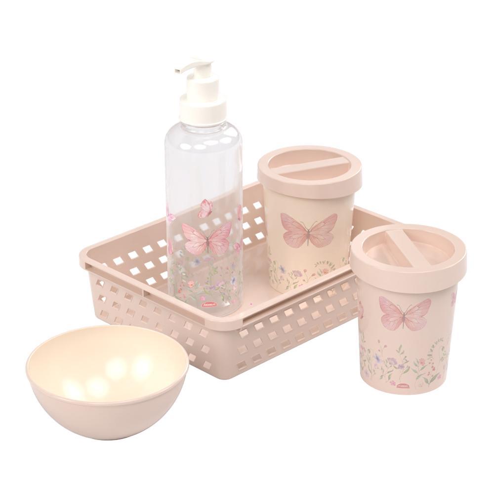 Kit Higiene Jardim Encantado Borboleta 5 Peças Plasútil