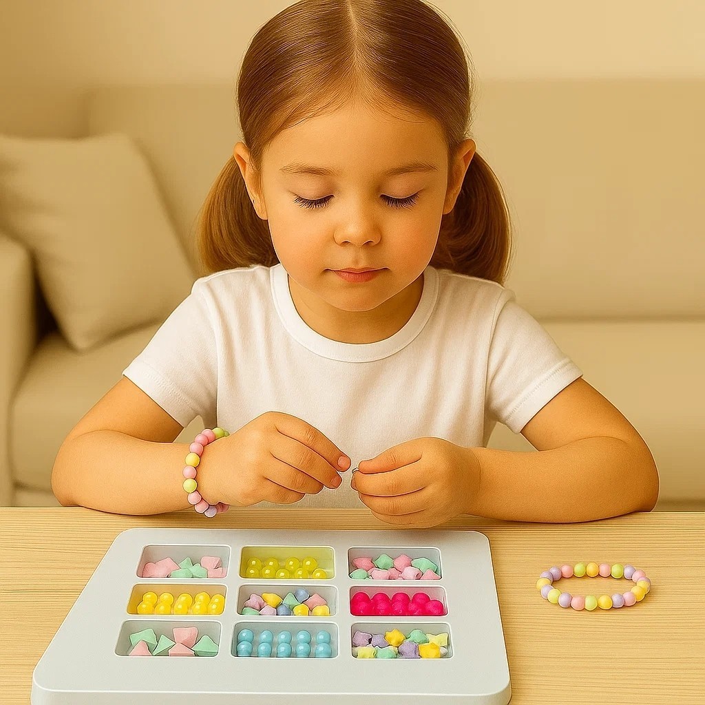 Kit Joias Infantil Fazer Acessórios Pulseira Corrente Anel Artesanato Criativo Achadinhos