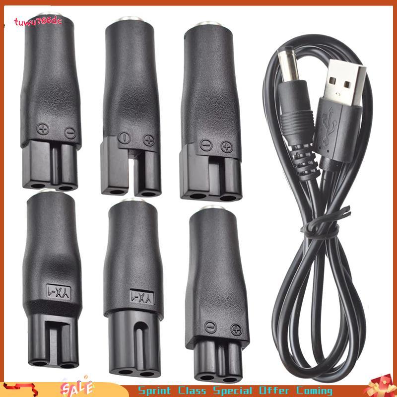 [Entrega Rápida BR] 7 PCS Cabo De Alimentação 5V Carregador De Substituição Adaptador USB Para Máquina De Cortar Cabelo 
