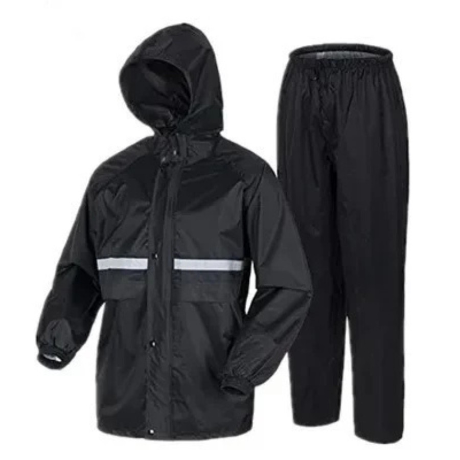 Conjunto Capa De Chuva Roupa Para Motoqueiros e Ciclistas Impermeável Calça e Jaqueta C/ Capuz