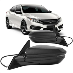 Retrovisor Civic 2017 2018 2019 2020 2021 Espelho Elétrico Com Pisca 7 Fios