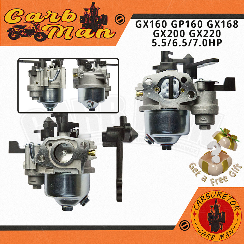 Carburador Completo Original Motor White/buffalo/toyama Para Honda GX120 Gx160 Gp160 Gx168 Gx200 5.5/6.5/7.0hp com bomba