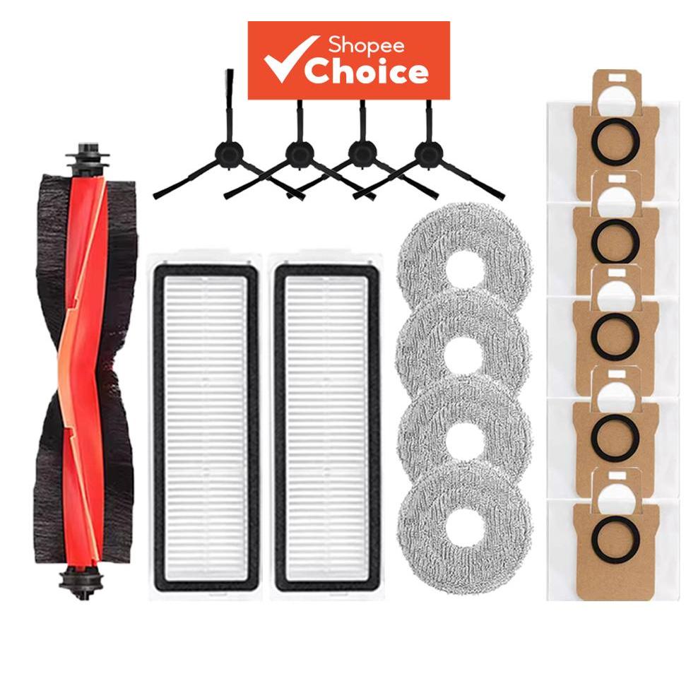  Para o robô de limpeza de pisos Xiaomi X20PRO/X20MAX: escova principal, escova lateral, tela de filtro e pano de